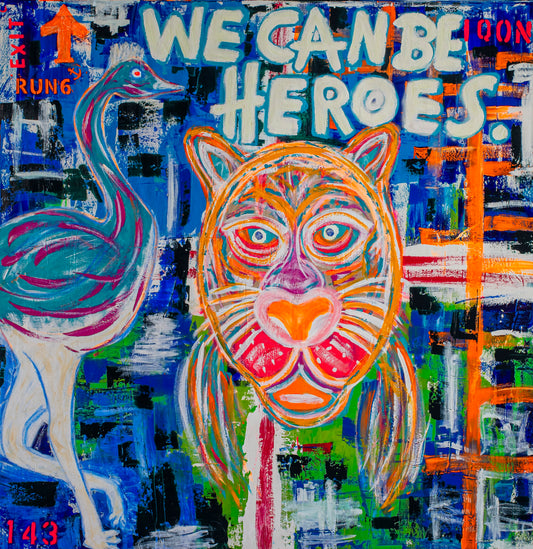 "We can be Heroes" by Thomas Wirth alias Super*me - seize 190 x 180cm