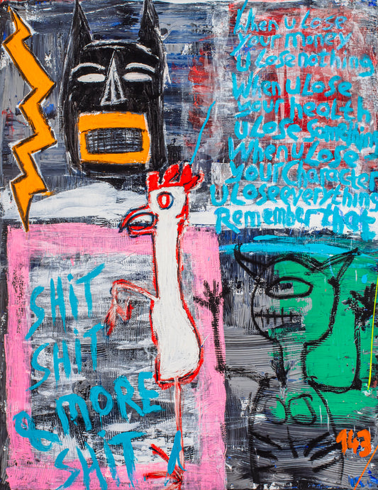 "shit, shit & more shit" by Thomas Wirth alias Super*me - seize 180 x 140cm