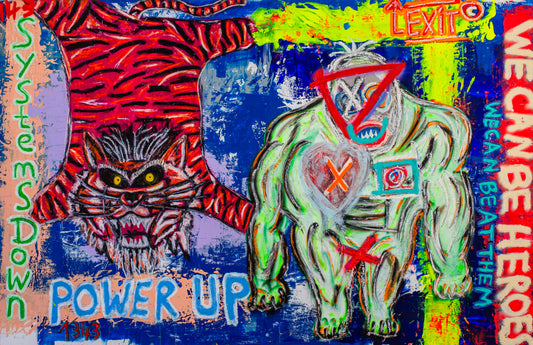 "Power up" by Thomas Wirth alias Super*me - seize 200 x 315cm