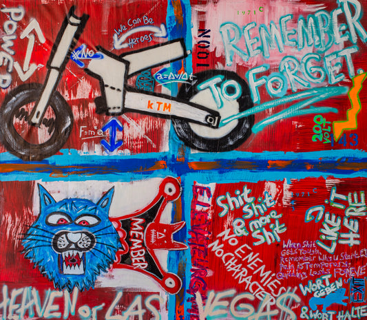 "Remember to forget" by Thomas Wirth alias Super*me - seize 200 x 230cm
